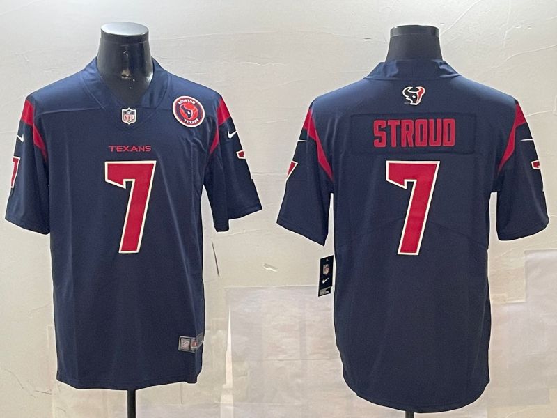 Men Houston Texans #7 Stroud Blue 2024 Nike Limited NFL Jersey style 01081->houston texans->NFL Jersey